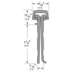 Pemko CFM83HD1 Full Mortise Geared Continuous Hinge, Clear Anodized Aluminum