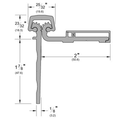 Pemko CHS83HD1 Half Surface Continuous Gear Hinge (Door Leaf Mounted to Door Face), Clear Anodized Aluminum, Heavy Duty 83"