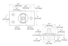 Rockwood Glass Solutions Floor Mount Pivot (PF-FM-PIVOT)