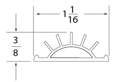Pemko PK9 Replacement Pemko-Prene Door Bottom Insert
