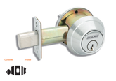Schlage B660P Grade 1 Single Cylinder Deadbolt, Keyed Outside/Thumbturn Inside, 6-Pin Cylinder