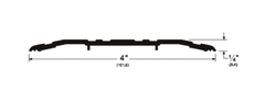 Pemko 270A Saddle Threshold - 1/4" x 4" Mill Finish Aluminum
