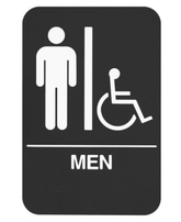 Rockwood BFM687 ADA Men Restroom Sign with Braille