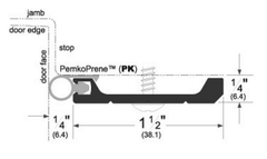 Pemko 290APK84 Heavy-Duty Perimeter Gasketing, Mill Finish Aluminum w/PemkoPrene™ Seal