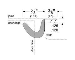 Pemko Q102D Kerf-In Weatherstrip Foam, Dark Brown, 97"