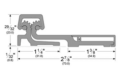 Pemko CFS83HD1-M Heavy Duty PemKonnect Modular Full Surface Continuous Gear Hinge, 83"