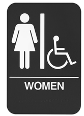 Rockwood BFM688 ADA Women Restroom Sign with Braille