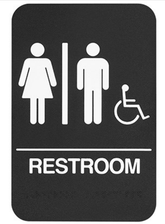 Rockwood BFM689 ADA Unisex Restroom Sign with Braille