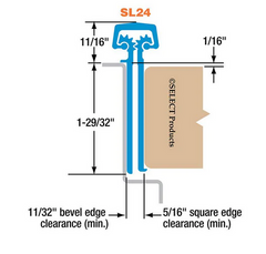 Select Hinges SL24CLHD 83 Grade 1 Geared Continuous Hinge, Concealed Leaf, 83"