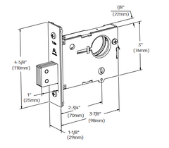 ACCENTRA (Formerly Yale) 354 Thumbturn Exit Mortise Deadlock