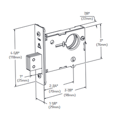 ACCENTRA 352 Single Cylinder Outside x Thumbturn Inside Mortise Deadlock