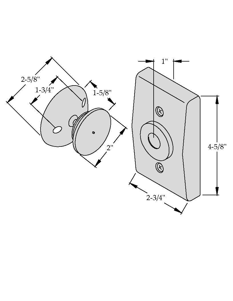 ABH 2100 Electromagnetic Door Holder - Recessed Wall Mount with Standard Armature