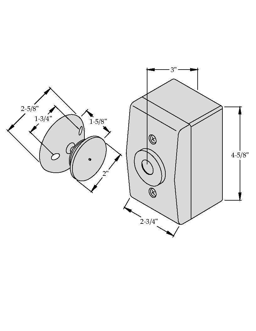 ABH 2300 Electromagnetic Door Holder - Surface Wall Mount with Standard Armature