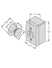 ABH 2300 Electromagnetic Door Holder - Surface Wall Mount with Standard Armature