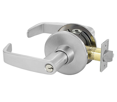 Sargent 28-11G37 Grade 1 Classroom Cylindrical Lock, L Lever, L Rose, Satin Chrome Finish