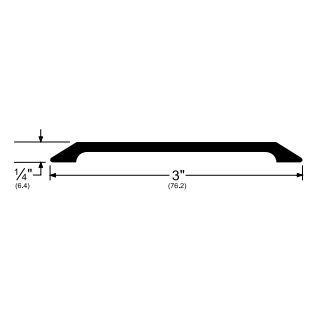 Pemko 151A Saddle Threshold - 1/4" x 3" Mill Finish Aluminum , 36"