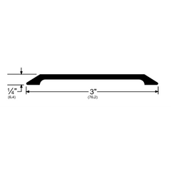 Pemko 151A Saddle Threshold - 1/4" x 3" Mill Finish Aluminum , 36"