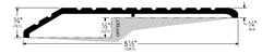 Pemko 157 Offset Saddle Threshold - 5 1/2" by 3/4", Mill Aluminum or Dark Bronze Finish