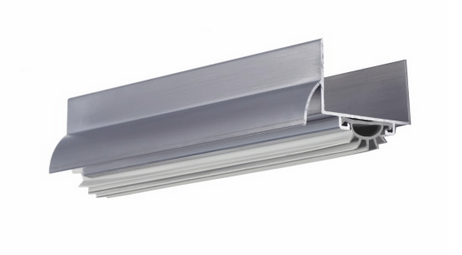 Pemko 216AV Door Shoe, Vinyl Bottom Seal - 1-3/4" Width x 1-9/16" Height;  Mill Finish Aluminum - 36"