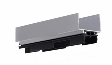 Pemko 2173AV U-Shaped Door Shoe Hospitality Door Bottom Shoe with Eco-V Vinyl Insert