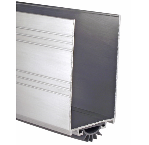 Pemko 221AV Door Shoe/Kickplate, Vinyl Bottom Seal - 1 3/4" Width x 3 1/2"" Height