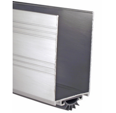 Pemko 221AV Door Shoe/Kickplate, Vinyl Bottom Seal - 1 3/4" Width x 3 1/2"" Height