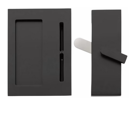Emtek Modern Rectangular with Integrated Strike Barn Door Privacy Lock