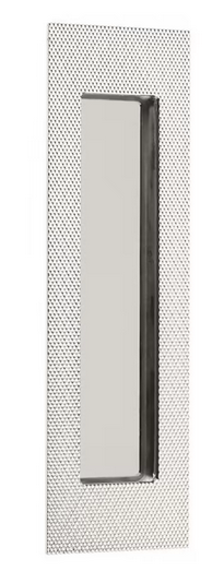Emtek Modern Rectangular Knurled Flush Pull with Plain Pocket, 2" x 7"