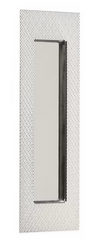 Emtek Modern Rectangular Knurled Flush Pull with Plain Pocket, 2" x 7"
