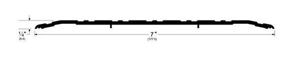 Pemko 276A Saddle Threshold - 1/4″ x 7″ Mill Aluminum Finish