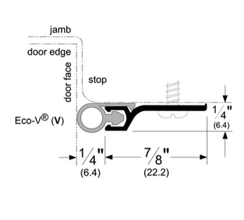 Pemko 303BSPV Silicone Perimeter Door Seal Kit, BSP Aluminum Channel, 36" x 84" Opening