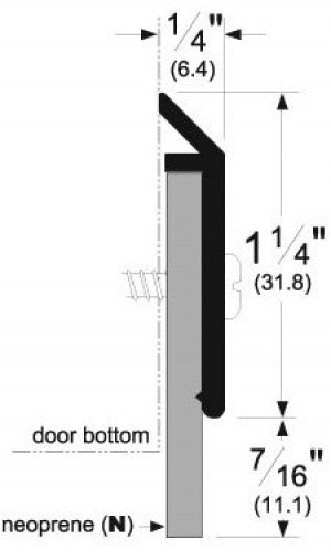 Pemko 315CN Neoprene Door Sweep