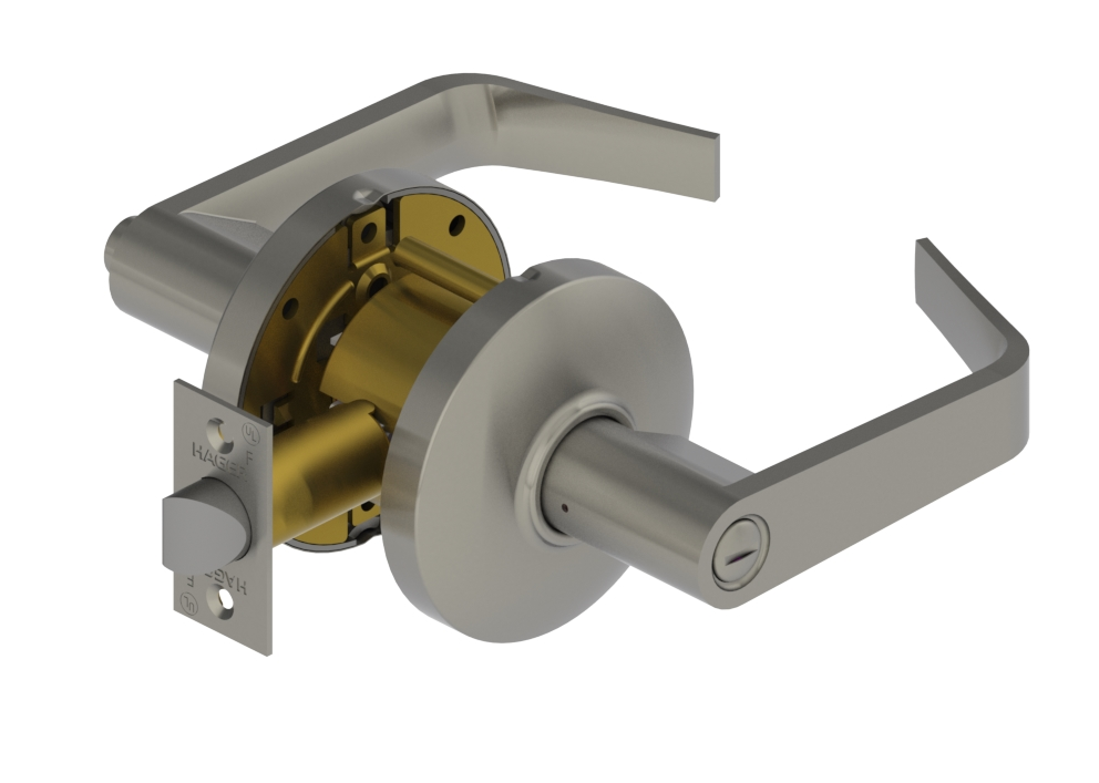 Hager 3540 Grade 2 Privacy Cylindrical Lock, Non-Keyed, Withnell Lever with Rose