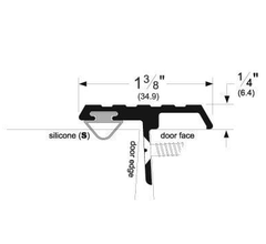 Pemko 355CS “T” Astragal with Silicone Insert, Clear Anodized Aluminum