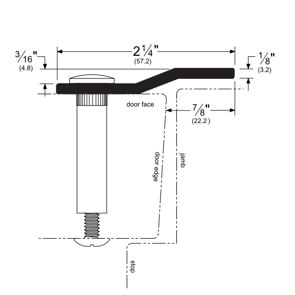 Pemko 3572SP Offset Security Bar, Full Height Security Astragal for Single Outswing Doors