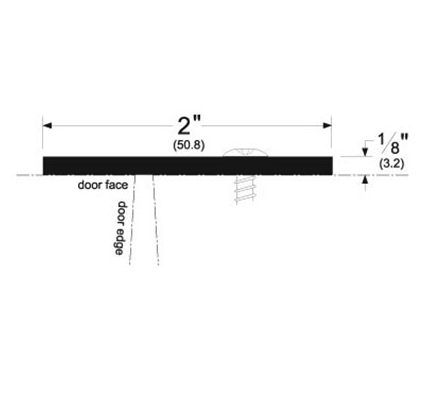 Pemko 357SP Overlapping Astragal, 1/8" Thick, 2" Wide,  Galvannealed Steel