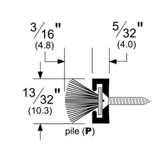 Pemko 369AP Meeting Stile Mill Aluminum Pile Insert, 84"