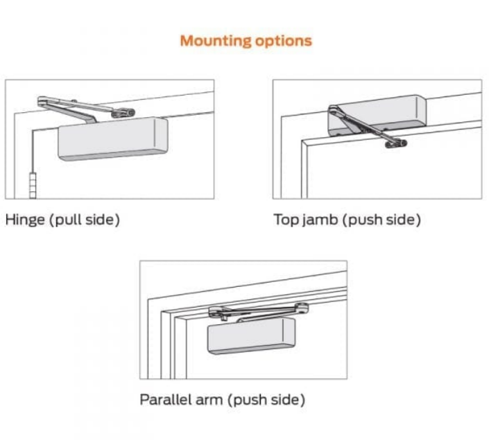 LCN 4031 Hw/PA Door Closer with Hold Open Arm