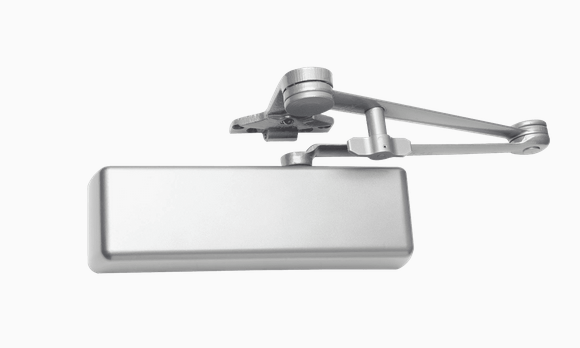 LCN 4111-HCUSH Grade 1 Surface Door Closer, Parallel Arm Push Side Mount with Hold Open Cush-N-Stop Arm, Aluminum