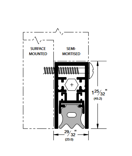 Pemko 4301CRL Automatic Door Bottom, Clear Anodized Aluminum with Black Sponge EPDM insert