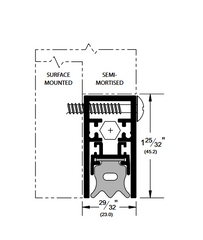 Pemko 4301CRL Automatic Door Bottom, Clear Anodized Aluminum with Black Sponge EPDM insert