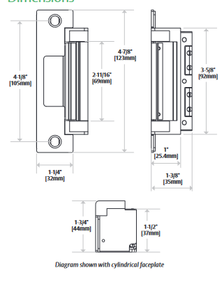 HES 4500C Grade 1 Fire Rated Electric Strike, Low Profile, Satin Stainless Steel