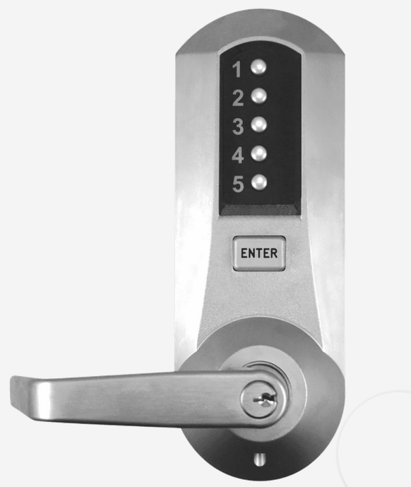 DormaKaba 5021XSWL-26D-41 Cylindrical Combination Lever Lock, 2-3/4" Backset, 1/2" Throw Latch, KIL, Schlage C Keyway, Satin Chrome