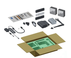 Norton 5845xSQPB Complete Low Energy Compact Power Door Operator Kit, Black Painted
