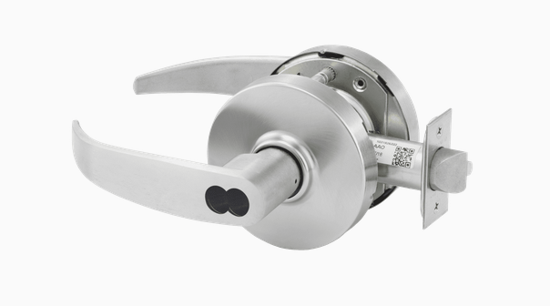 Sargent 70-10XG05 LP Grade 1 Entrance/Office Cylindrical Lock, P Lever, L Rose, SFIC Disposable Construction Core, Satin Chrome Finish, Non-handed