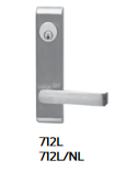 Falcon 712L-R/V 24 Series Classroom Function Lever Trim, Dane Lever, Aluminum