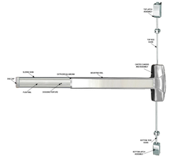 Cal-Royal 7760V Series Grade 1 Surface Vertical Rod Exit Device