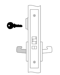 ACCENTRA 8805FL Grade 1 Storeroom Mortise Lock, Satin Chrome