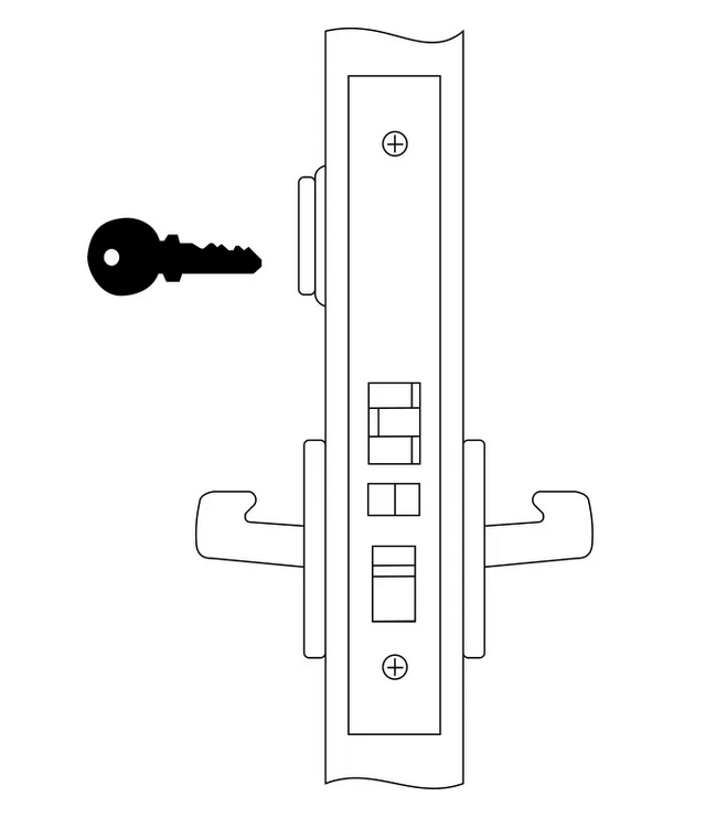 ACCENTRA 8808FL Classroom Mortise Lock, Satin Chrome