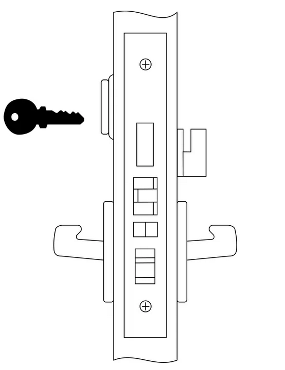 ACCENTRA 8847FL Grade 1 Apartment or Dormitory Entrance with Auxiliary Latch Mortise Lock, Satin Chrome